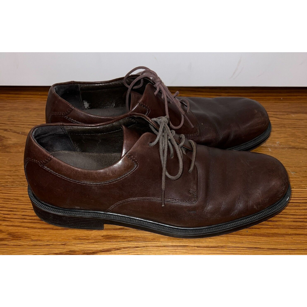 Rockport Mens‎ Margin K71225 Chocolate Leather Lace Up Dress Shoes Size 11